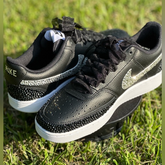 Blinged Out Nike Court Visions - Picture 1 of 4